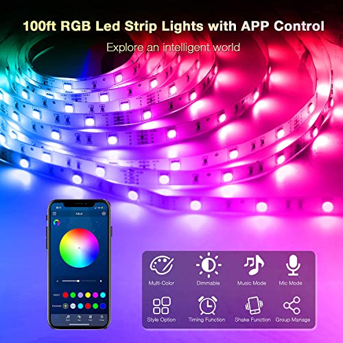 Tira LED RGB con control remoto y sincrónico a música miniatura 2