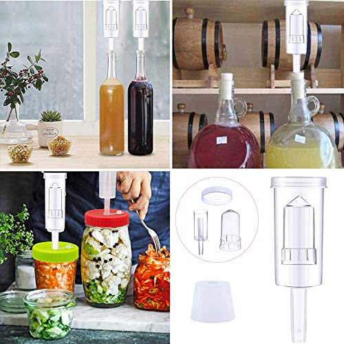 Barboteur Fermentation, 3PCS Airlock Fermentation, Bonde de Fermentation avec 3 Bouchon, Sas pour la Fermentation, Fermentation Tubes pour Fermentation de Brassage et vin - Image 7