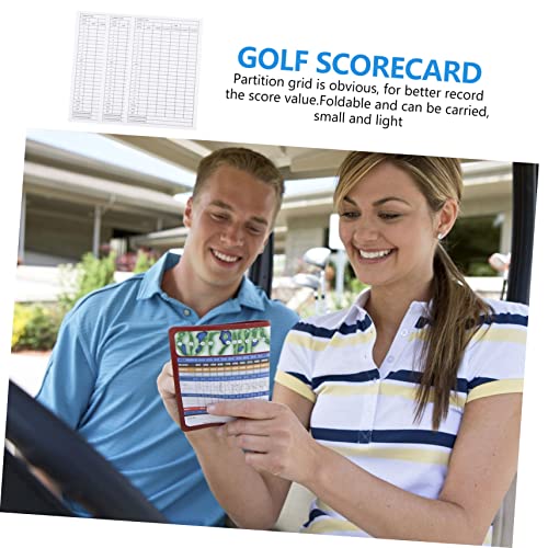 BESPORTBLE: 24 tarjetas de puntuación para golf, portátiles y recubiertas, herramienta práctica para competiciones y registro de resultados, ideal para entusiastas del golf miniatura 7