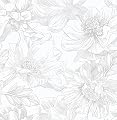 Ismoon Large Floral Peel and Stick Wallpaper Boho White/Grey Contact Paper 17.3inx6.5ft Removable Self Adhesive Bedroom Cabinet Mural Wall Decor Vinyl Roll