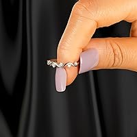 Vista 4 de EACHSTYLE 925 Silver Rings, Inspirational Gift for Her, Fidget Ring, Self Love Ring, Anxiety Ring, Wave Ring, Mom Ring, Daughter Ring, Fidget Rings