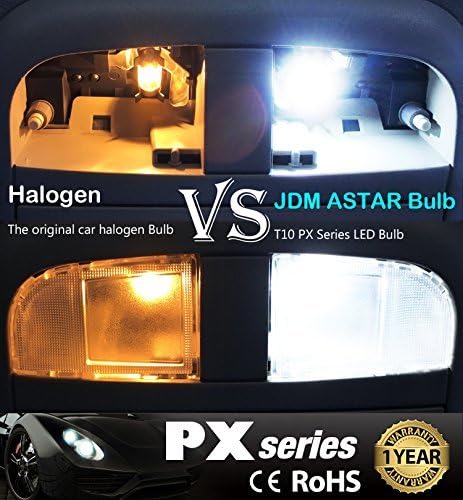 JDM ASTAR Extremely Bright 3014 Chipsets 194 168 2825 W5W T10 New Style LED Bulbs,Xenon White