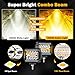 Auxbeam 4 Inch 240W LED Pods, Amber White Fog Light 6 Modes Strobe Lights for Work Truck, Dual Color Combo Offroad Driving Light for Jeep ATV Utv Car, 4 Packs