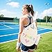NZNDB Tennis Bags for Women Girl, Tennis Sling Crossbody Backpack, Water Resistant Tennis Bag for Pickleball, Tennis, Racketball (White)