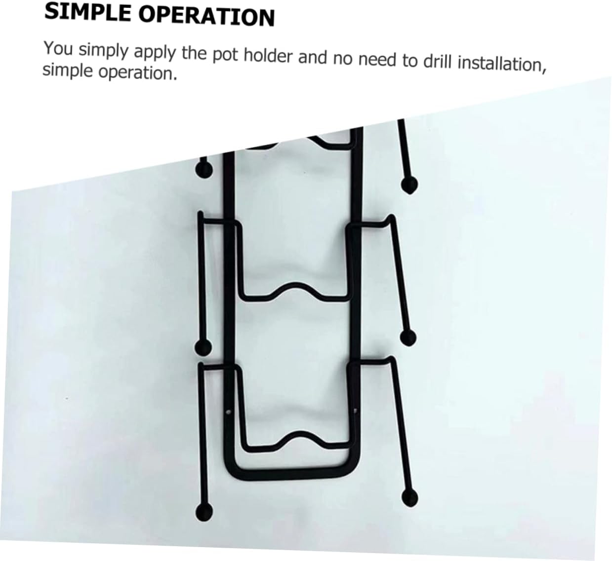 Amosfun 2Pcs Decorative Pot Lid Organizer Wall Mounted Punch Kitchen Storage Rack for Pan Covers Space Saving Design for Homes and Housewarming