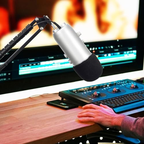 Image of 2Pcs High-Density Foam Windscreen & Furry Dead Cat Cover Compatible with Blue Yeti Microphone, for Yeti Mic, for Blue Yeti Pro USB Microphone