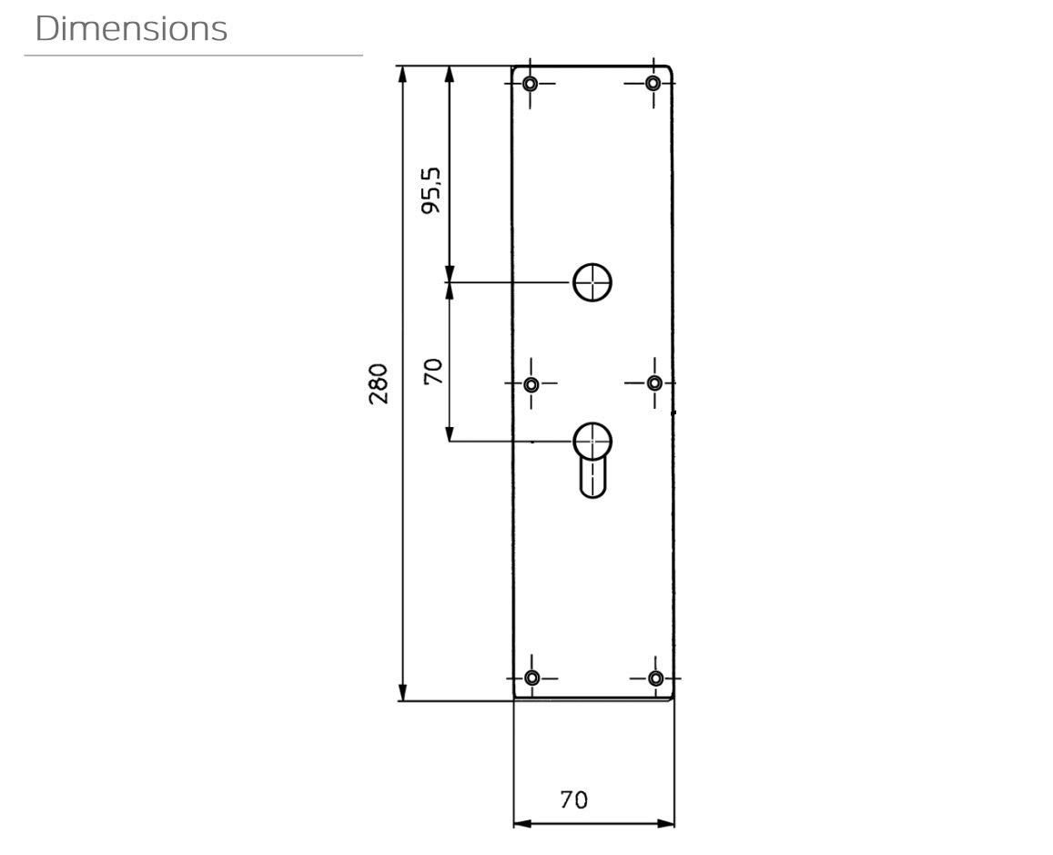 Bricard Medio juego para puerta exterior, 66180
