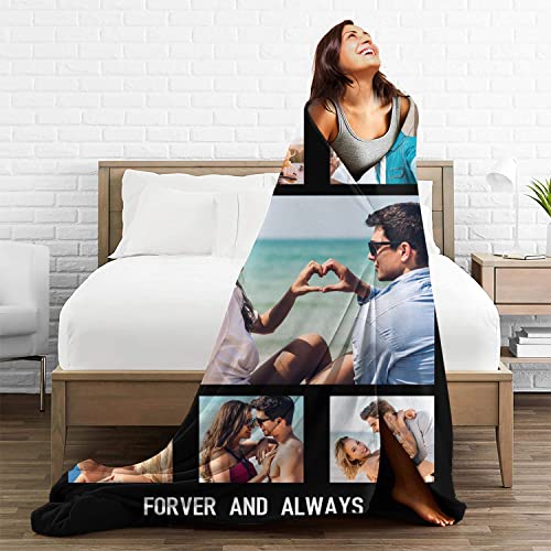 Easycosy personalisierte Decken für Paare Geschenke Benutzerdefinierte Bild werfen Decke Personalisierte Foto werfen für Freundin Ihr Geburtstag Anniversay Ideen 150×200cm