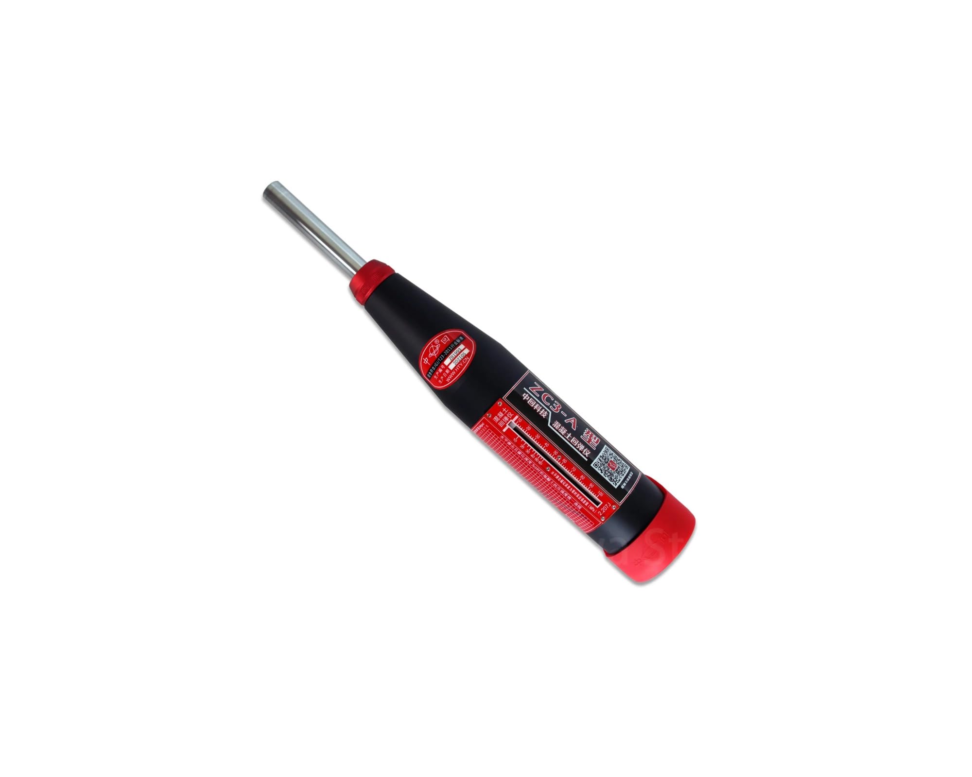 Merhovo One Color Testing Hammer, Rebound Instrument Middle-Cycle Digital Concrete High Strength Tester Cement Mortar Red Brick Hardness