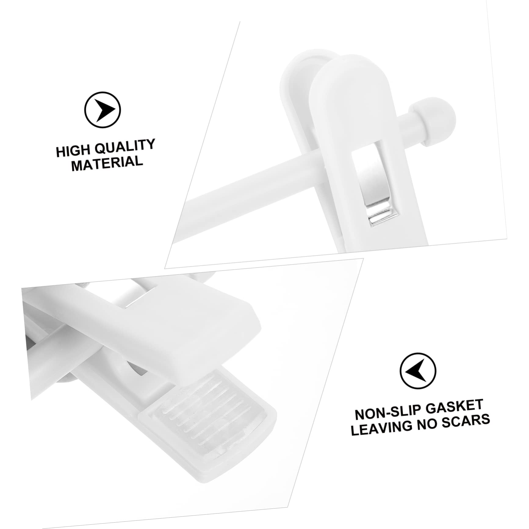Alipis Set 10 Pezzi Appendini per Pantaloni Bianco in Pp Clip Antiscivolo e Forza di Presa Regolabile per Uso Domestico e Organizzazione Armadio
