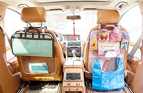 Luxury Backseat Car Organizer For Kids - Auto Seat Back Cover Protector and Storage - Fits Most Different Suv or Car (Blue whale)