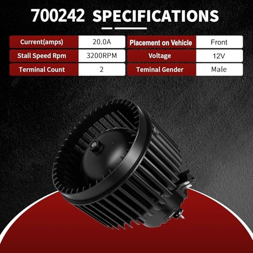 Image of Vetmor 700242 HVAC Heater Blower Motor with Fan Cage Fit for Chevy Cobalt 2005-2010 | HHR 2006-2011, for Pontiac G5 2007-2009, Replace# 25776197, 15-81101, 1581101, 75778, PM9290, BM9290C