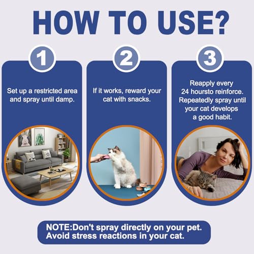 Runmat Cat Deterrent Spray Cat Spray Indoor, Effective Cat Scratch Furniture Protector Stay Away From Restricted Areas-For Pet Behavior Training-Indoor & Outdoor Deterrent thumb #3
