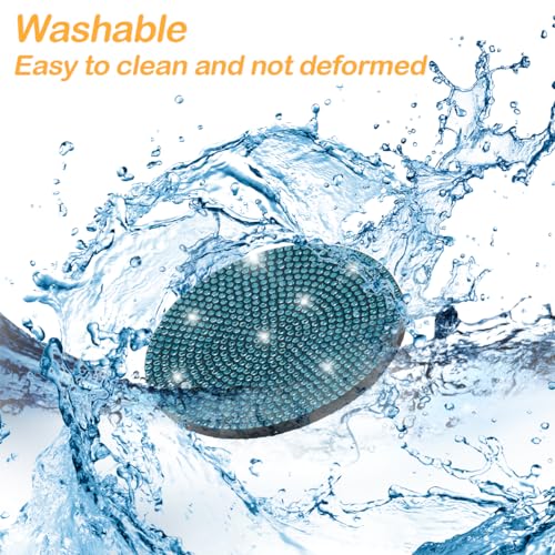 Image of Osilly Bling Car Cup Holder Coaster, 2 Pack Crystal Rhinestone Anti-Slip Insert Coasters, Universal 2.75 Inch Fashion Automotive Cup Mat, Car Interior Accessories Decor Gifts for Women (Blue)
