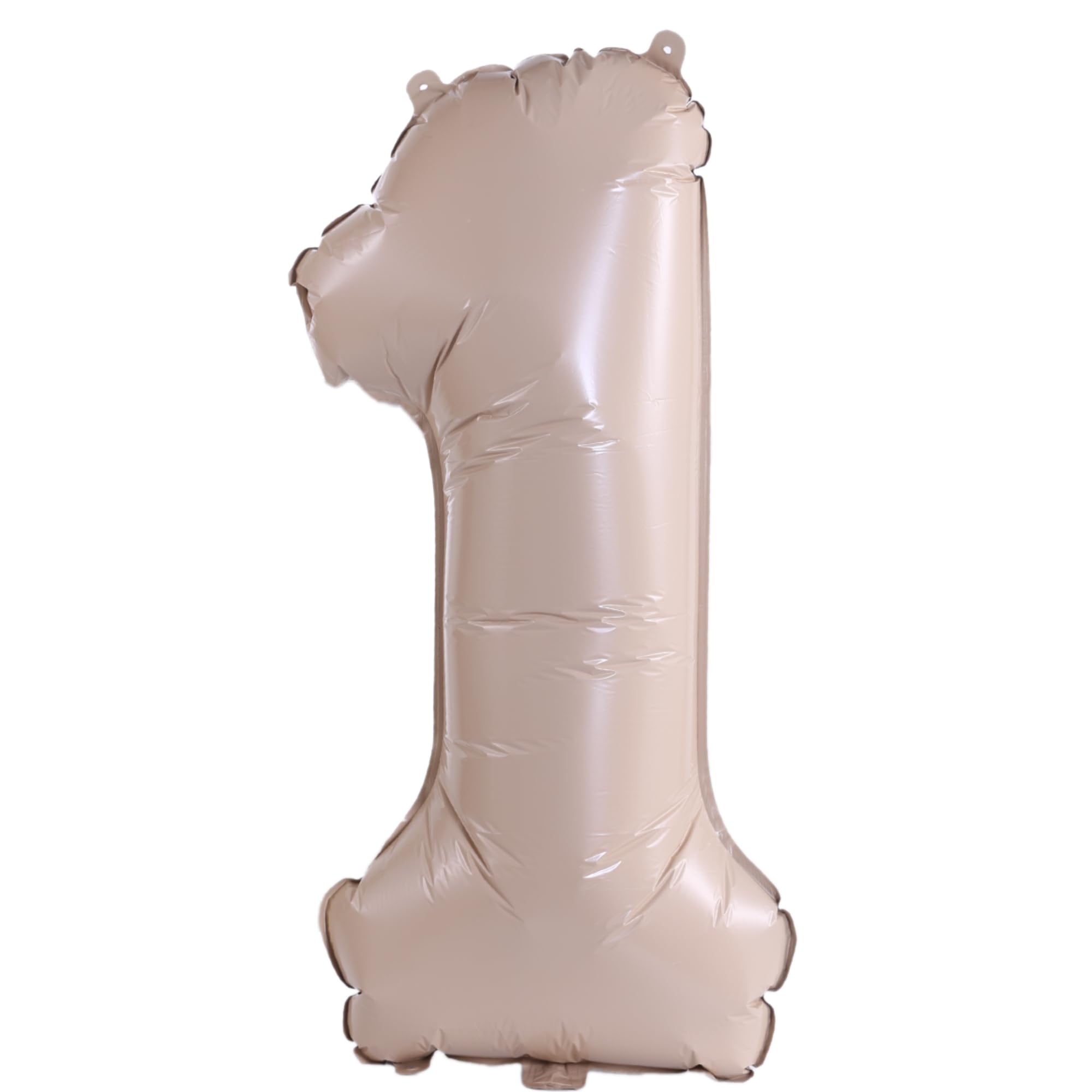 YPSelected 32 Inch Large Foil Helium Number Balloon Birthday Wedding Party 0-9 (Cream, 1)
