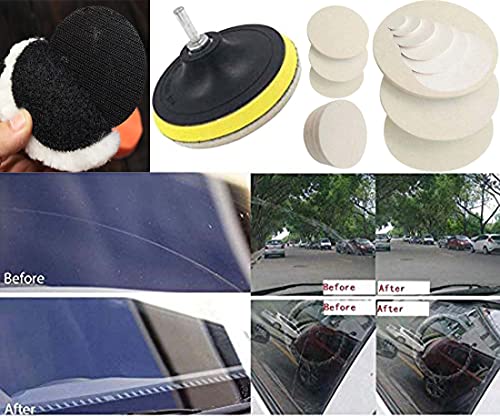 Image of DIY Crafts 1 Pc, 3 inch inch Felt Pad Only, Felt Pad Only For Your Kit Polish Glass Windshield Polishing Scratch Removal Auto Window Glass Polished Remover Repair(1 Pc, 3 inch inch Felt Pad Only)