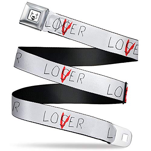 Buckle-Down Horror Movies Belt, Seatbelt Buckle Belt, It Chapter Two Loser Lover Quote, Mens Womens Kids Adjustable