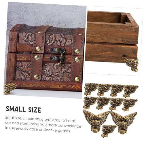 Protection d'angle pour boîtes à bijoux en bois au design lions vintage - 8