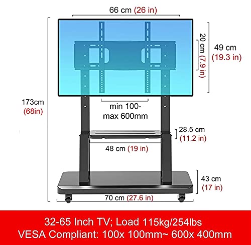 Base metálica con ruedas para TV de 32 a 65 pulgadas miniatura 2