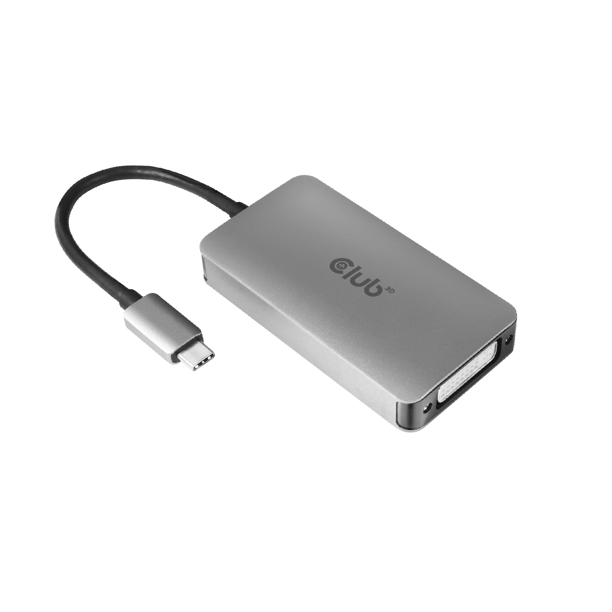 Club3D CAC-1510-A USB C to Dual Link DVI-D Adapter HDCP Off for Apple Cinema Displays, 3840x2160@30hz, 2560x1600@60Hz