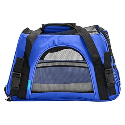 Airline Approved Pet Carrier - Soft-Sided Carriers for Small Medium Cats and Dogs Air-Plane Travel On-Board Under Seat Carrying Bag with Fleece Bolster Bed For Kitten Cat Puppy Dog Taxi