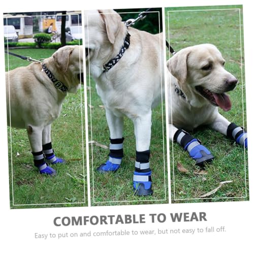 Bottes pour chien bleu taille M d'hiver résistantes extérieures - 4