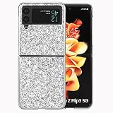 Ranyi for Samsung Galaxy Z Flip 3 5G Case, Luxury Glitter Sparkle Bling Shiny Diamond Rhinestone Cas