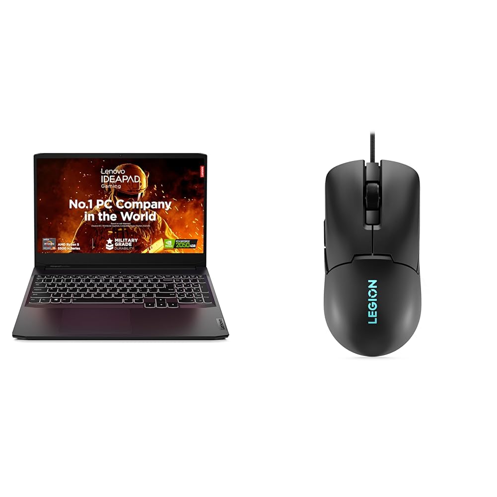 Lenovo [Smart Choice] IdeaPad Gaming 3 Laptop AMD Ryzen 5 5500H 15.6″ (39.62cm) FHD IPS 300nits 144H
