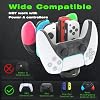 Switch Controller Charger for Nintendo Switch, Charging Dock with JoyCon/Pro / PS5 Controller, Charger Station with LED Indicator and Charger Cable for JoyCons, 6 in 1 Nintendo Charging Dock