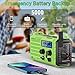 Emergency Weather Radio – 18500mWh Portable AM/FM/SW/NOAA Radio with Solar Hand Crank, Rechargeable Battery, USB Charger, LED Flashlight, Reading Light, and SOS Alarm, for Home Outdoor (Green)