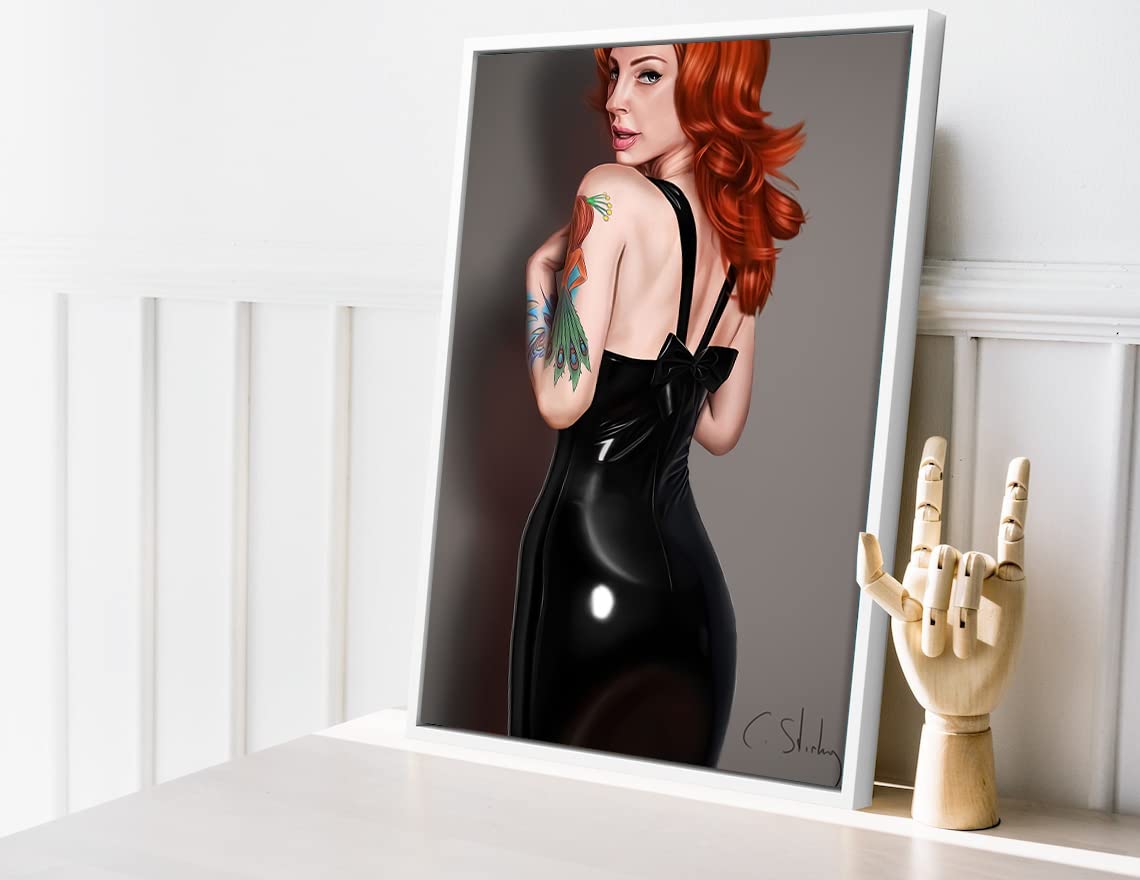 VERRE ART Printed Framed Canvas Painting for Home Decor Office Wall Studio Wall Living Room Decoration (14x22inch White Floater) - Vanessa Lake 01