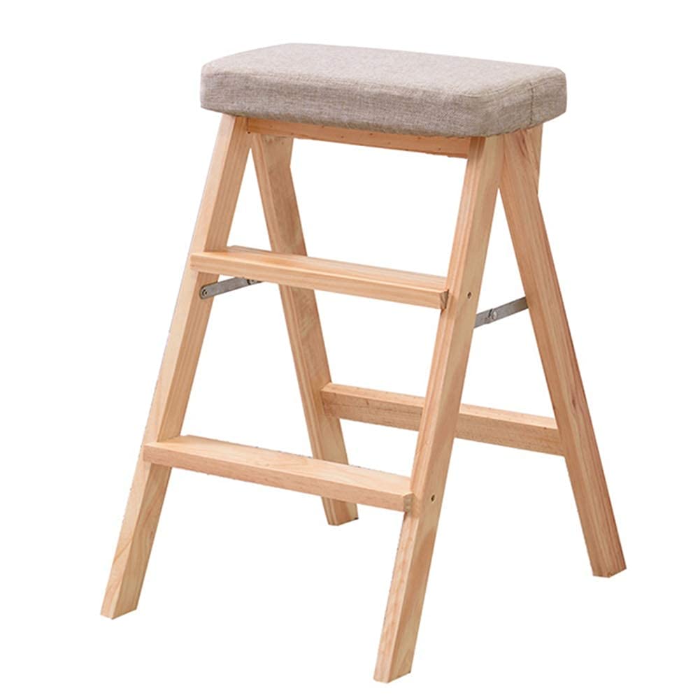 Petit banc pliant en bois pour atteindre facilement les placards
