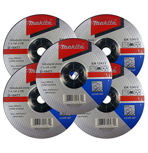 Makita-5-Pack-7-Inch-Grinding-Wheel-For-7-Grinders-Aggressive-Grinding-For-Metal-7-x-14-x-78 Makita-5-Pack-7-Inch-Grinding-Wheel-For-7-Grinders-Aggressive-Grinding-For-Metal-7-x-14-x-78