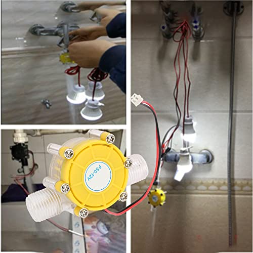 Tyenaza Wasserturbinengenerator, 12V DC Mikro Hydro Wasseraufladewerkzeug DC-Wasserladegerät Wasserkraftgenerator, Stabile Arbeitsleistung(F50 12V)