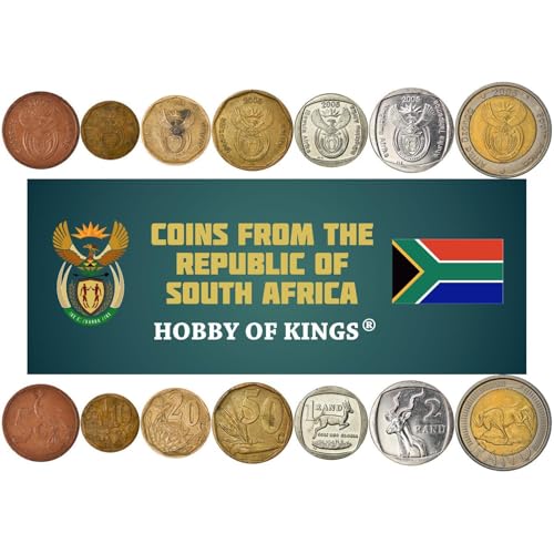 7 Novelty Coin Set from South Africa | Token Set Collection | Native Exotic Flora and Fauna | Made in 2005