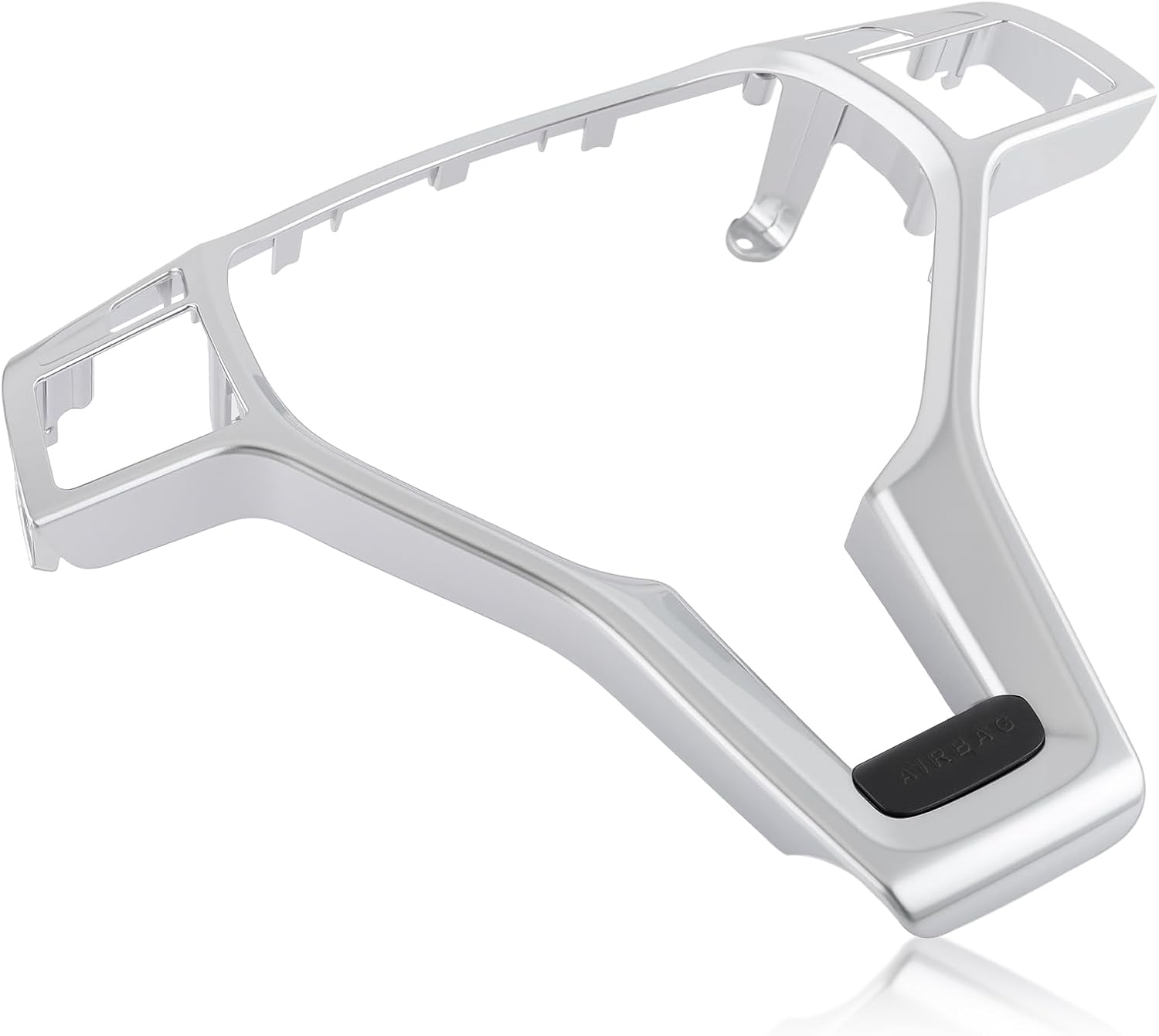 AUTOKAY Silver Steering Wheel Trim Cover for Mercedes W204 W212 C E CLA 12-14 AMG Style Silver