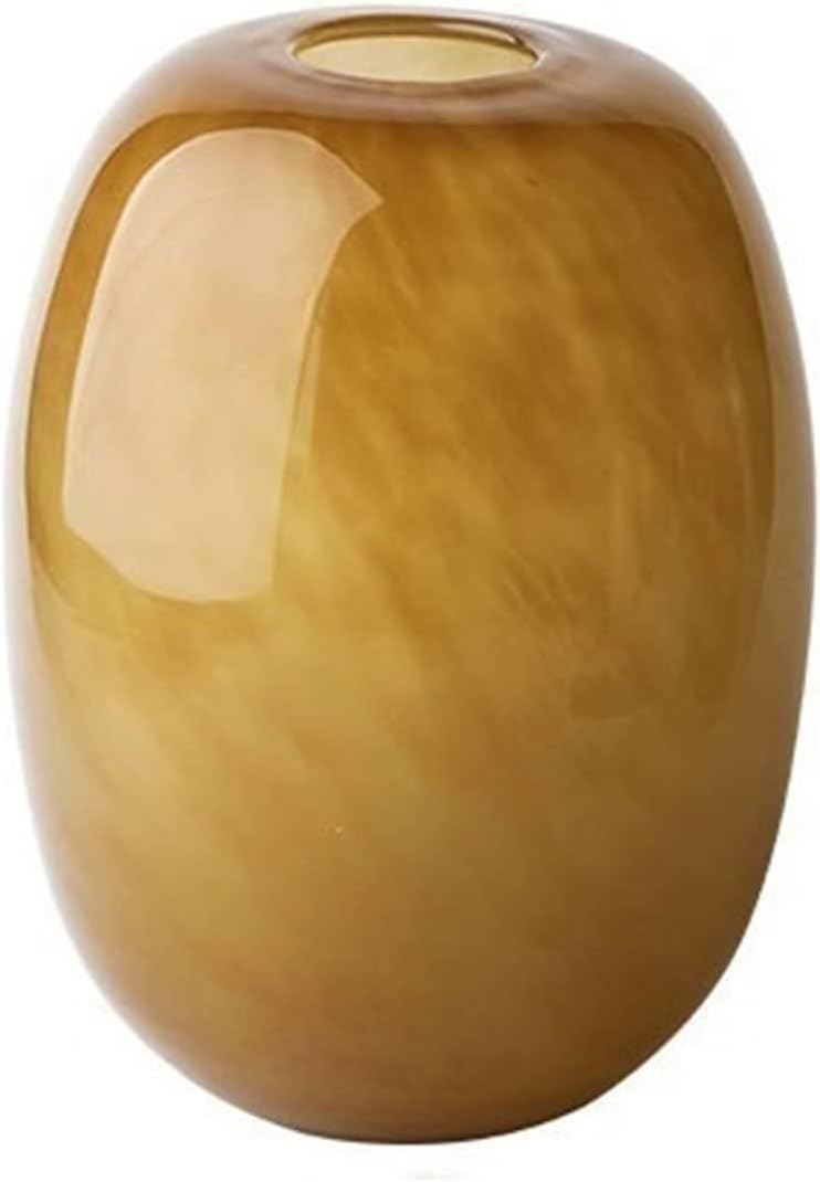 Vase European-Style Retro Glass vase Middle-Aged vase Large Home Guest Restaurant Desktop Decoration high-end Sense Suitable for Dining and Living Room Home decoratio(Small)