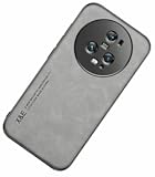 Silklike Case for Honor Magic 5 Pro - Cover Bumper Built-in Metal Plate for Honor Magic 5 Pro - Gray