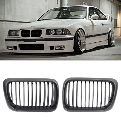 Grille De Calandre Avant Noire Mate Pour BMW E36 97-99 - Paire Gauche Droite
