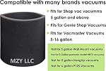 10 Pièces 90107 Filtre et 90585 Manches de mousse & Bande de rétention, compatible avec Shop Vac 5 Gallon et Fit MACS-200D SS11-450 Aspirateurs à vide, partie # 9010700 90585 9013700