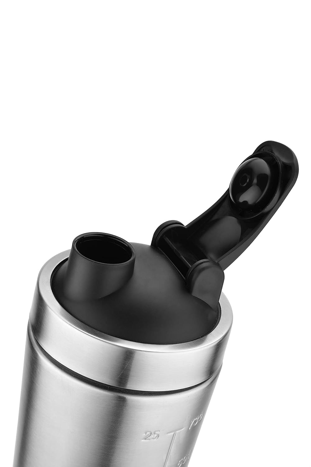 Shaker de protéines en acier inoxydable, 1000 ml, étanche avec boule mélangeur, sans BPA, large ouverture, échelle de mesure pour salle de sport et sport