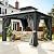 YITAHOME 10X10FT Polycarbonate Hardtop Gazebo Outdoor Patio Double Top Canopy Galvanized Iron Aluminum Column Garden Tent Curtains Netting for Backyards Decks Lawns,Gray