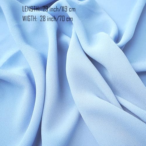 Shemass™ Premium Chiffon Hijab Head Scarf, Lightweight Breathable Shawl Wrap, Solid Color3