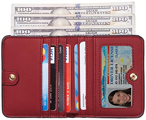image for Toughergun Wallet Women Rfid Blocking Small Compact Bifold Luxury Leat