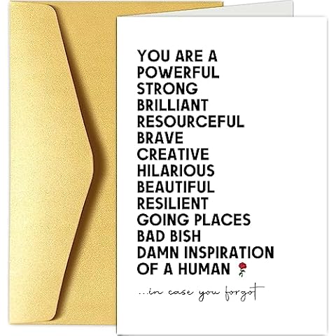 Chenive Funny Encouragement Card for Women, Affirmation Card, Motivational Card, New Job Card, Promotion Card, You Are An Inspiration of A Human In Case You Forgot Cover