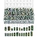 Cermant 24Value 460Pcs 6.3V-50V Capacitor Assortment Box Kit DIP 1uF-1500uF High Frequency Aluminum Electrolytic Capacitors for Industrial Electrical and Arduino etc.