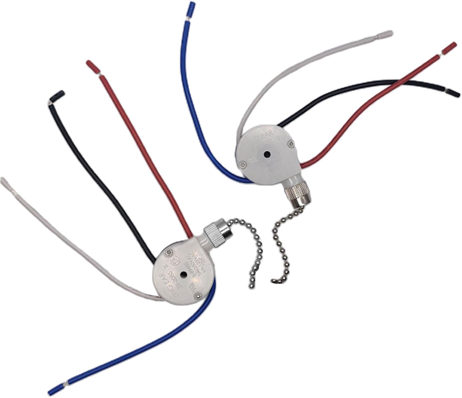 Ceiling Fan Switchs 3 Speed 4 Wire ZE-208s Zings Ear Fan Pull Chain Switchs With 4 Pre-Installed Wires For Office House Fan Light Switchs Ceiling Fan Switchs Zings Ear ZE-208s With 4 Pre-Installed 3 4