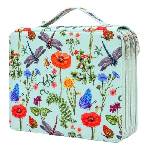 Image of 120 Slots Colored Pencil Case Organizer, 3 Layer Bag