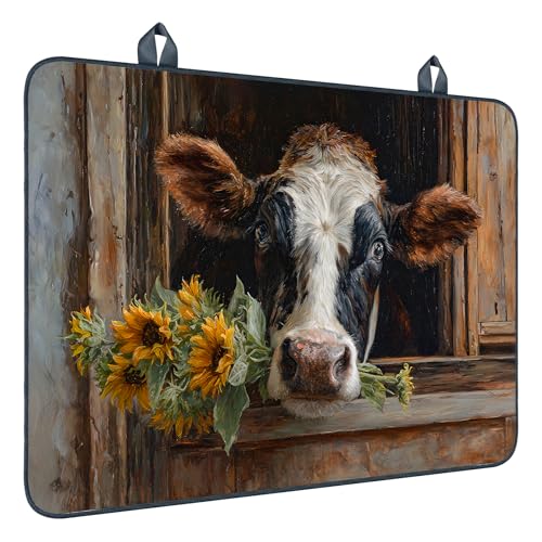 Image of Nuxovilar Cow Sunflower Stove Cover Diatomaceous Earth 28.65x20.47 In