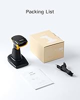 Vista 7 de Inateck Escáner de código de barras 2D Bluetooth, lector de código de barras con base inteligente de 2.4 GHz, escaneo de pantalla, BCST-54 negro